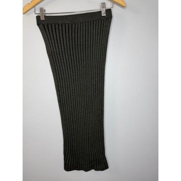 John Elliott Reveal Silk Wool Cashmere Rib Tube Skirt Charcoal Grey Sz 3 L - Picture 6 of 10